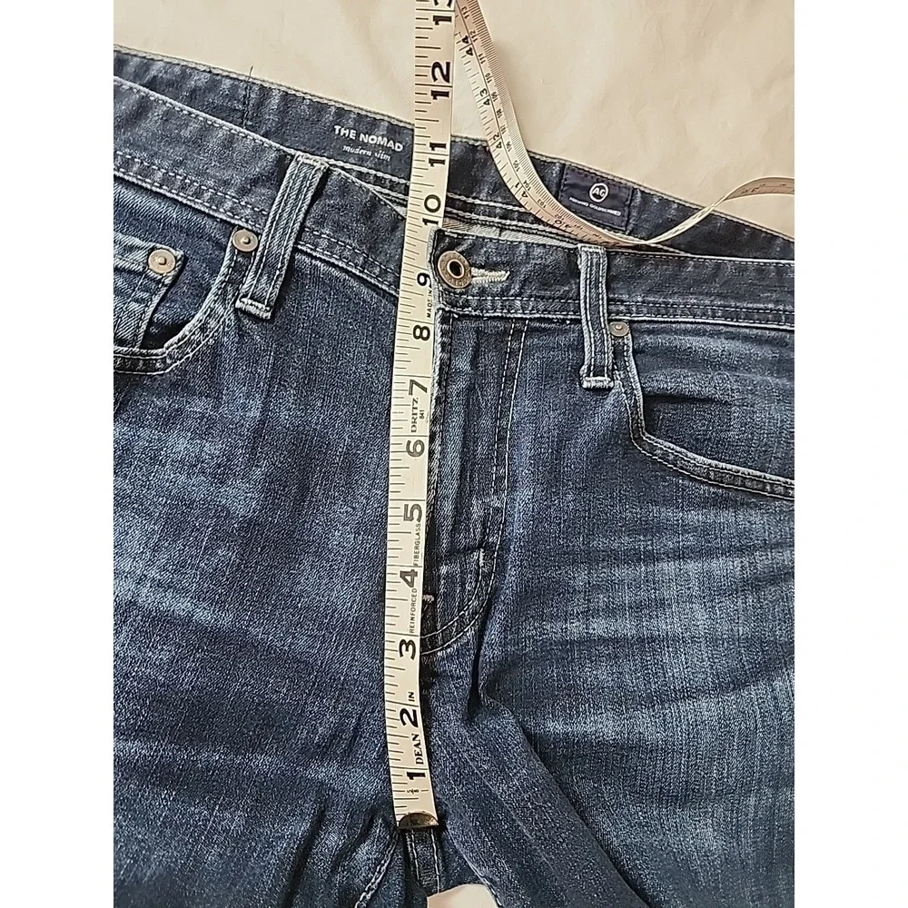 AG Adriano Goldschmied Women's 32/30 Blue Jeans The Nomad SLIM Straight Leg EUC